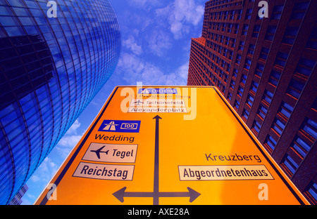 Ampel Potsdamer Platz, Berlin Deutschland Stockfoto
