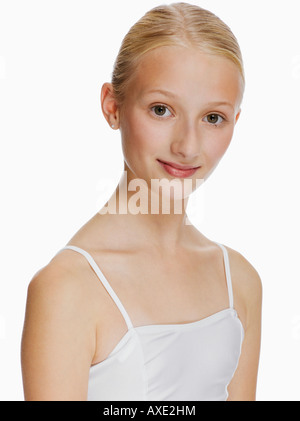 Jungen Ballerina (14-15), portrait Stockfoto