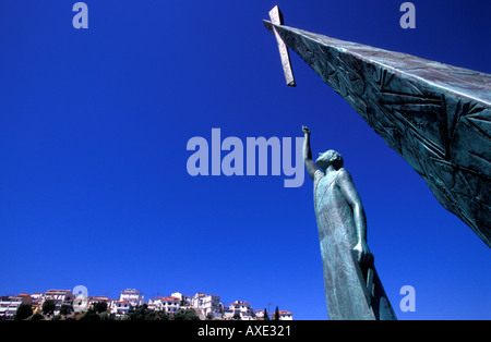 Statue von Pythagoras, Pythagorio, Samos Insel, Griechenland. Stockfoto