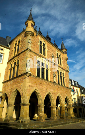 "Nimstal", historische Aula auf dem Markt, Echternach, Luxemburg Stockfoto