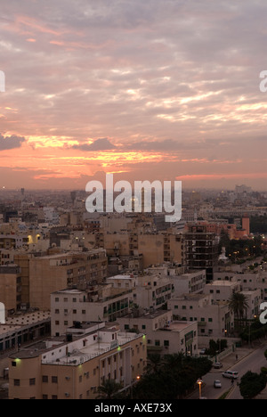 Gesamtansicht über die Dächer der Stadt von Tripoli Libyen Stockfoto