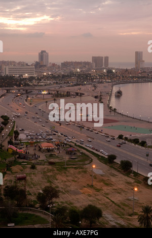 Gesamtansicht über die Dächer der Stadt von Tripoli Libyen Stockfoto