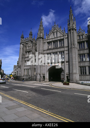 Dh Marischal College in Aberdeen Eingang zur Hochschule Gebäude Gebäude aus Granit Rat Schottland Stockfoto