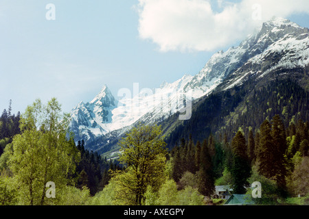 Blick auf Berge, Kaukasus, Russland Stockfoto