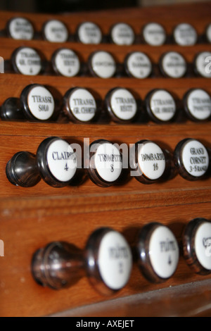 Orgel-Toolkit Nahaufnahme volles Orchester in einem instrument Stockfoto