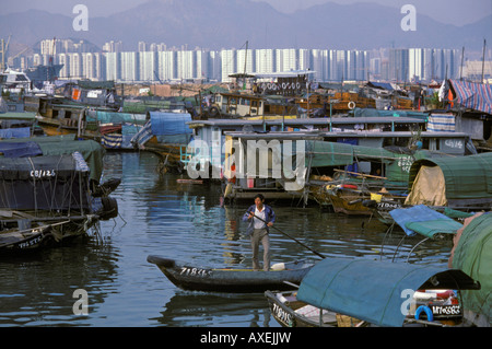 Causeway Bay Typhoon Shelter Hongkong Stockfoto