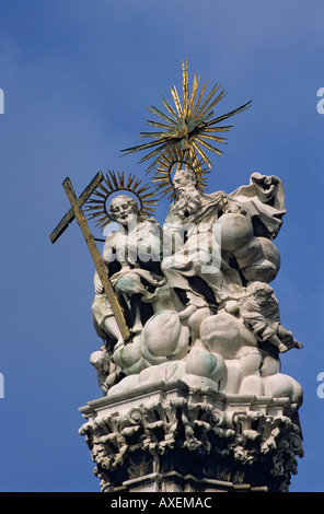 Heiligen Dreifaltigkeit auf dem Szentharomsag Platz in Budapest, Ungarn Stockfoto