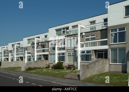 Burnham auf Meer moderne Strandpromenade Eigenschaften Stockfoto