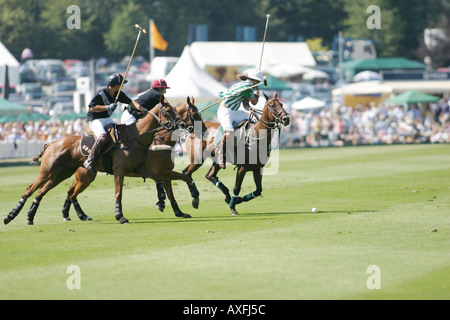 Finale des Gold Cup Veueve Clicquot Polo im Cowdray Park Poloclub, Juli 2005 Stockfoto