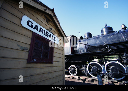 Eine Nahaufnahme von den historischen Bahnhof und Bahnhof Garibaldi, Oregon, USA Stockfoto