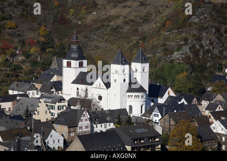 Karden, Dependance Stiftskirche, Blick Über Die Mosel von Südosten Stockfoto