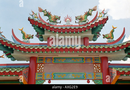 Chinesische Tempel Eingang in Port Dickson Malaysia in Südostasien Stockfoto