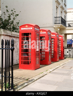 Rotes Telefon Boxen London England GB Stockfoto