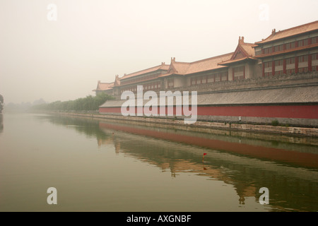 Der Palast Wassergraben um die Verbotene Stadt in Peking Stockfoto