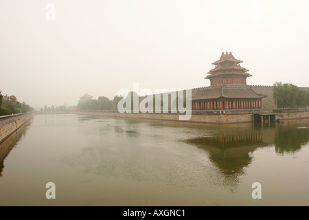 Der Palast Wassergraben um die Verbotene Stadt in Peking Stockfoto