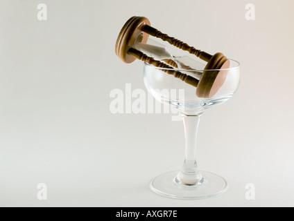 Druck in groß-Sorbet Stielgläser cocktail Stockfoto