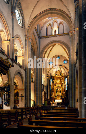 Essen-Werden, Stiftskirche St. Ludgerus, Blick Nach Osten Stockfoto