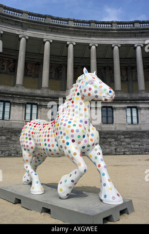 Kunstausstellung in Le Cinquantenaire - Brüssel Stockfoto