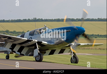 North American P51 Mustang auf Duxfords Flying Legends Show Stockfoto