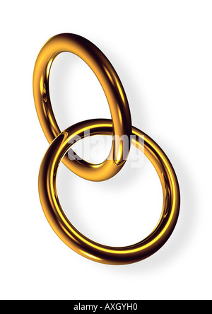2 Ringe Symbol für Ehe Fusion 2 Ringe Ineinander Verschränkt Symbol Für ...