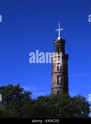 Nelson Monument. Ein Gedenk Turm nach Admiral Horatio Nelson. Befindet sich oben auf Calton Hill, Edinburgh, Schottland. Stockfoto