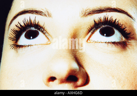 Fragment der das Gesicht einer Frau. Stockfoto