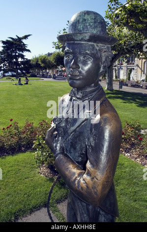 Charlie Chaplin-Statue in Vevey Stockfoto