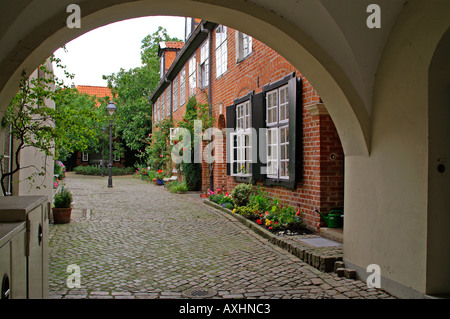 Hof Haasenhof Luebeck Stockfoto