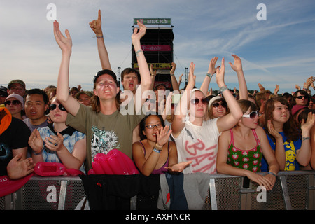 Menschen bei einem Open air genannt Southside Neuhausen Ob Eck Deutschland Stockfoto