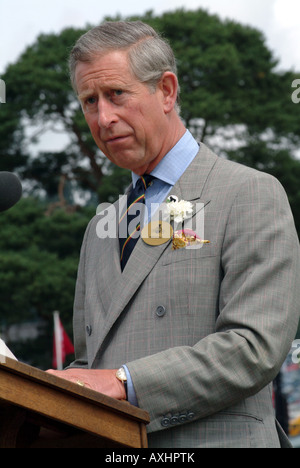 Porträtaufnahme von HRH Charles Prince Of Wales Rede Stockfoto