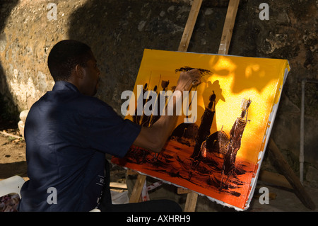 Tansania Sansibar Stonetown Maler Stockfoto