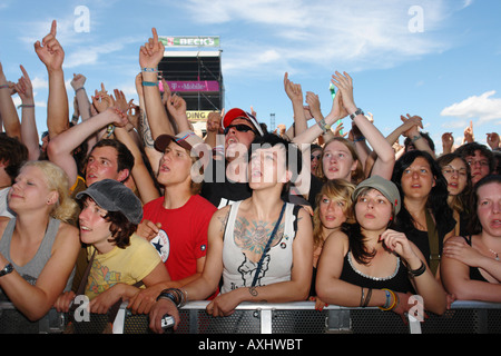 Menschen bei einem Open air genannt Southside Neuhausen Ob Eck Deutschland Stockfoto