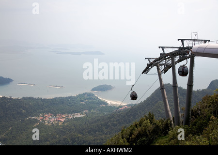 Langkawi Cable Car, Pantai Kok, der Insel Langkawi. Malaysien Stockfoto