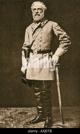 Konföderierte General Robert E Lee im Jahre 1862 oder 1863. Foto Stockfoto