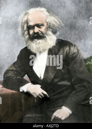 Karl Marx. Hand - farbige Raster eines Fotos Stockfoto