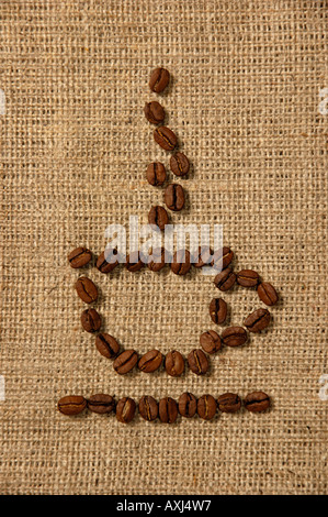 Konzeptionelle Kaffee Muster Stockfoto