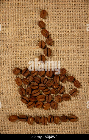 Konzeptionelle Kaffee Muster Stockfoto