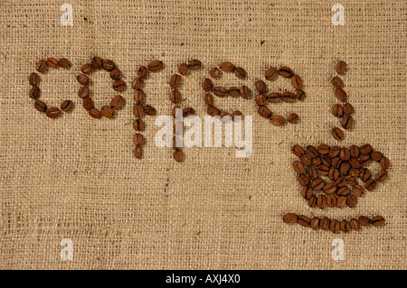 Konzeptionelle Kaffee Muster Stockfoto