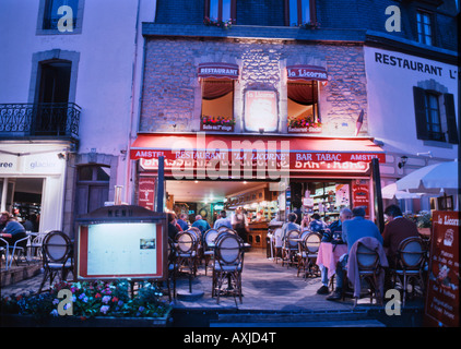 Cafe in Auray Frankreich Stockfoto
