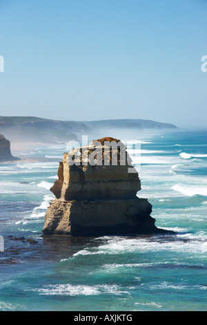 Ein Blick auf eines der zwölf Apostel an der Great Ocean Road in Victoria, Australien. Stockfoto