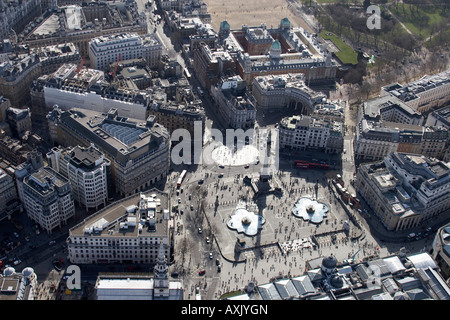 Hohen Niveau schrägen Luftbild südlich von Trafalgar Square London WC2 England UK Feb 2006 Stockfoto