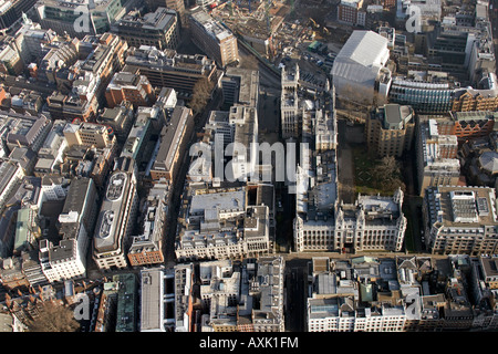 Schräge Luftaufnahme der Chancery Lane und Maugham Bibliothek London WC1 WC2 England UK Stockfoto