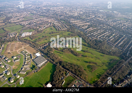 Hohen Niveau schrägen Luftbild Norden östlich von Finchley Golfplatz Nether Court London NW7 N3 England UK Januar 2006 Stockfoto