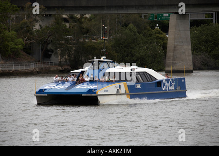 City Cat Katamaran am River in Brisbane Queensland QLD Australien Stockfoto