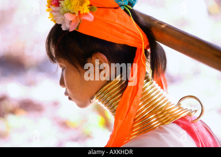 Karen Mädchen in der Nähe von Chiang Mai im Norden Thailands Stockfoto