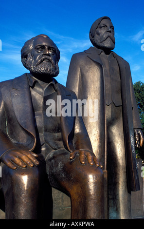 Berlin der Marx-Engels-Denkmal Stockfoto