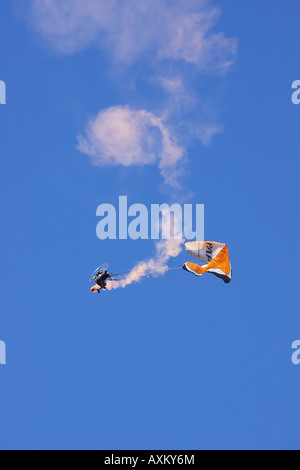 Paramotor Kunstflug Wanaka Neuseeland Südinsel Stockfoto