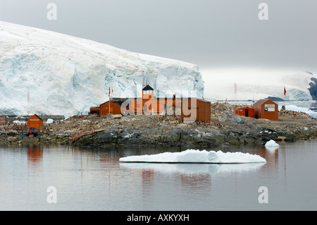 Antarktis antarktischen Halbinsel Paradise Bay chilenischen Antarctic Research base Gonzalez Videla Stockfoto