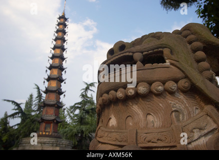 Pagode am Wenshu Yuan, Chengdu, China Stockfoto