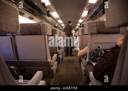 Dienst der Eurostar nach Paris / Brüssel Stockfoto